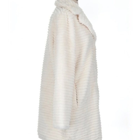 JASON WU Cream Faux Fur Midi Luxury Coat Jacket Sz M NWT - Picture 4 of 16